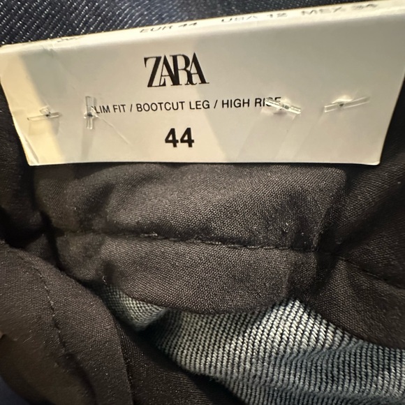 Zara Women's Size 12 Indigo Denim Bootcut Leg/Slim Fit/High Rise - Picture 7 of 8